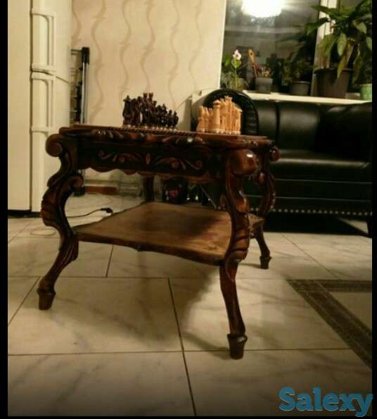 Шахматный столик. Авторской, ручной работы., фотография 1