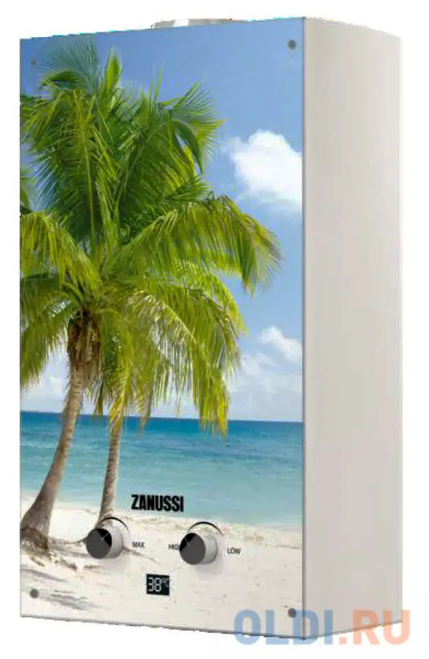 Водонагреватель проточный zanussi gwh 10 fonte glass paradiso 18500 вт, фотография 1