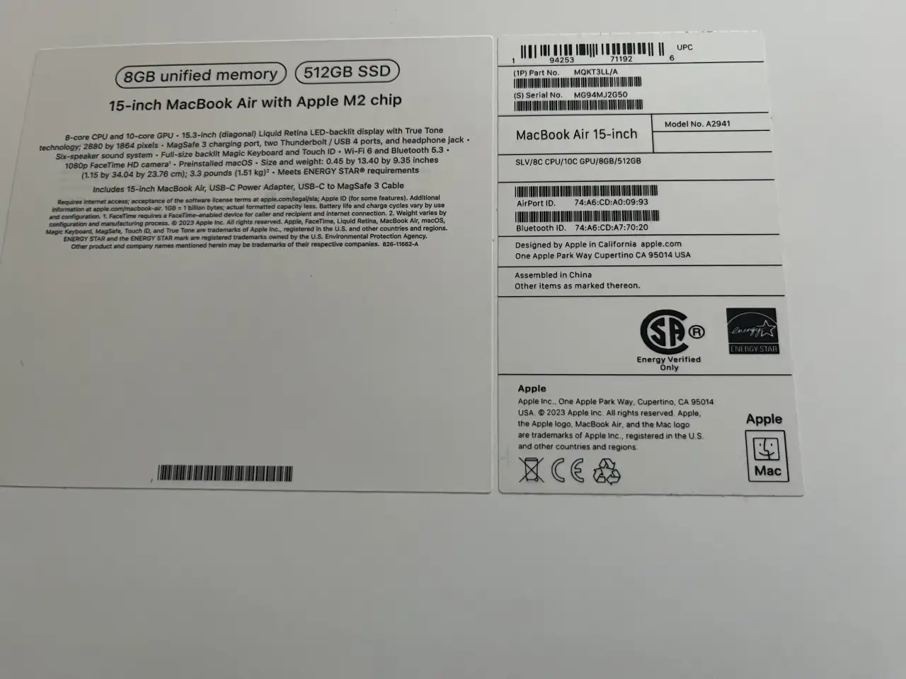 Продам Macbook Air 15 M2, 512Gb, фотография 3