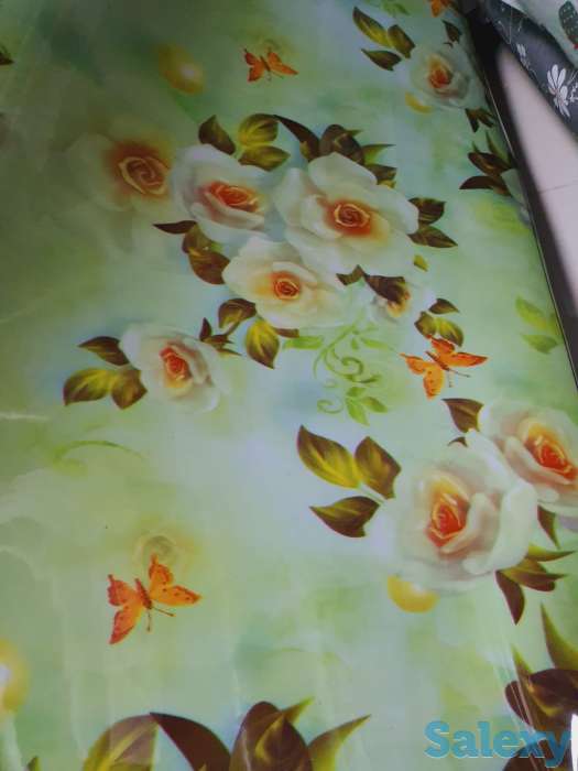 Гелевая плотная клеенка скатерть дастархан, дикие гранаты и цветы, фотография 5