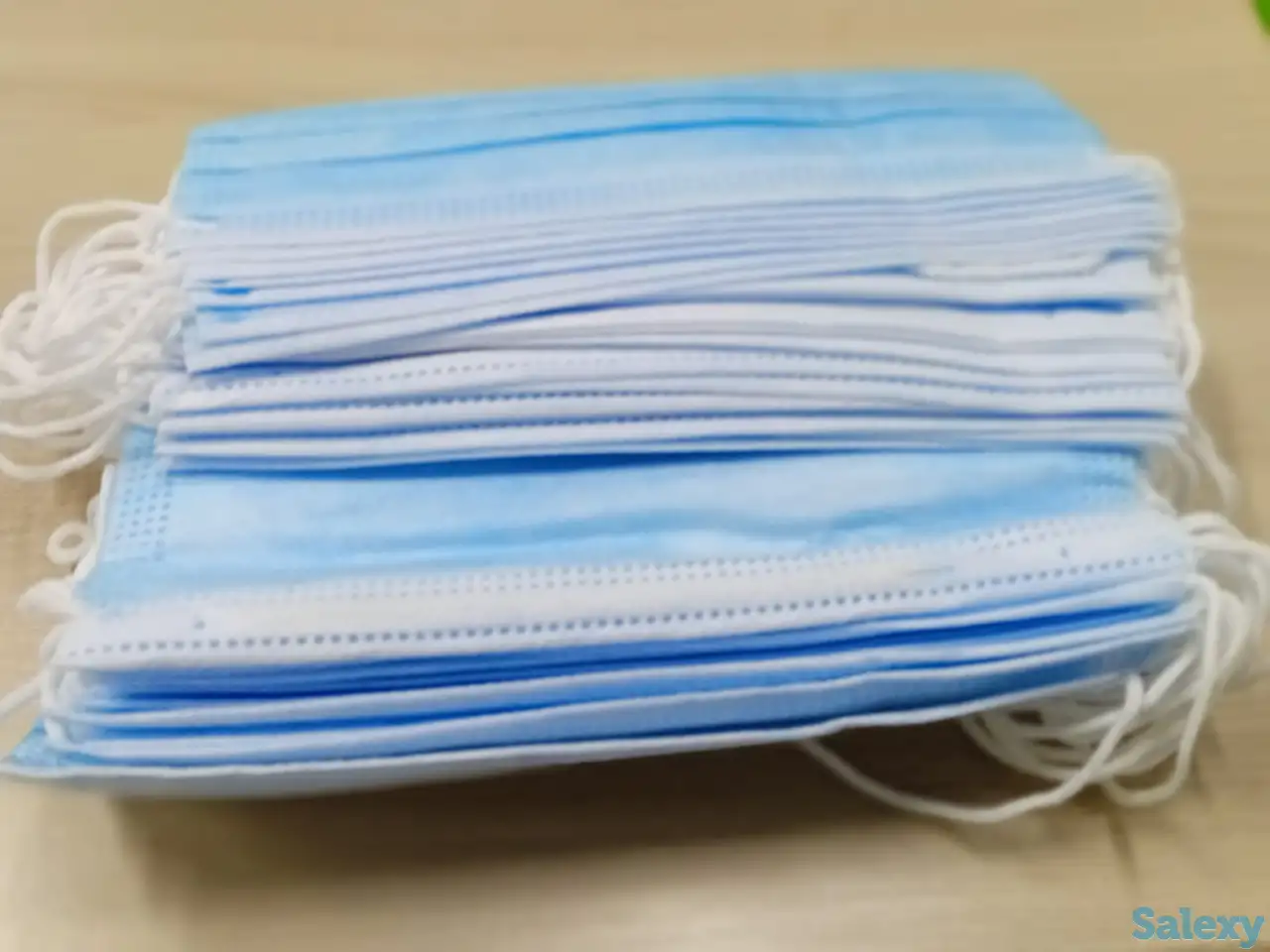 Маски трехслойные, одноразовые оптом, фотография 2