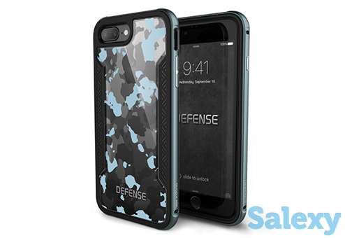 Чехол металлический x-doria defense shield для apple iphone 8/7 plus (blue camo). синий, фотография 2