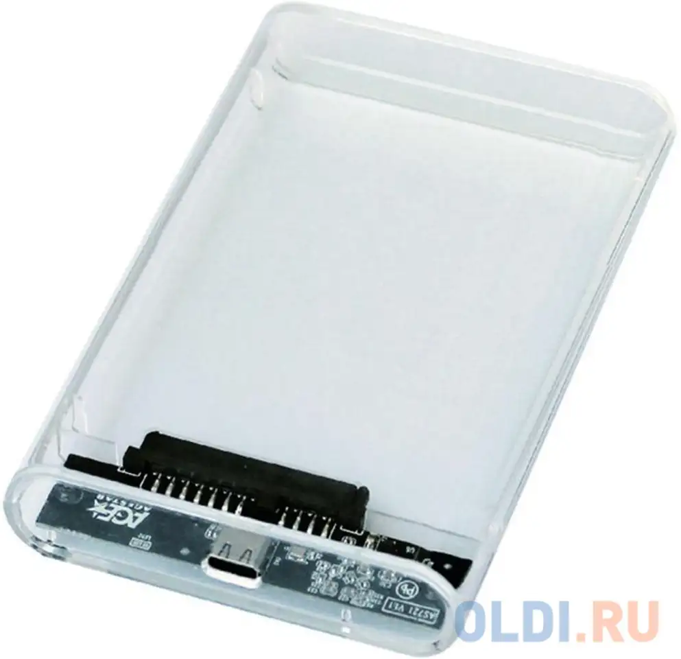Внешний корпус для hdd/ssd agestar 3ub2p6c sata iii пластик прозрачный 2.5