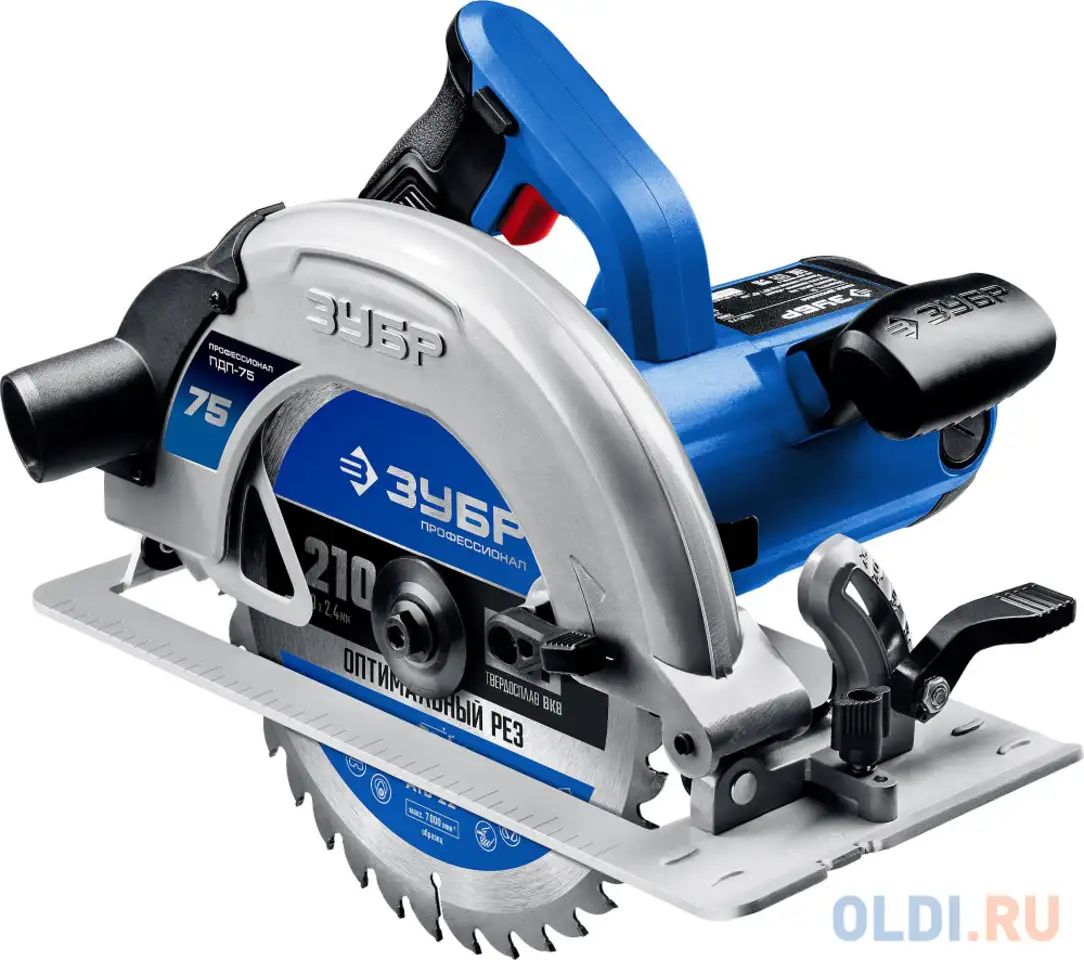 Циркулярная пила (дисковая) зубр пдп-75 2000вт (ручная), фотография 1