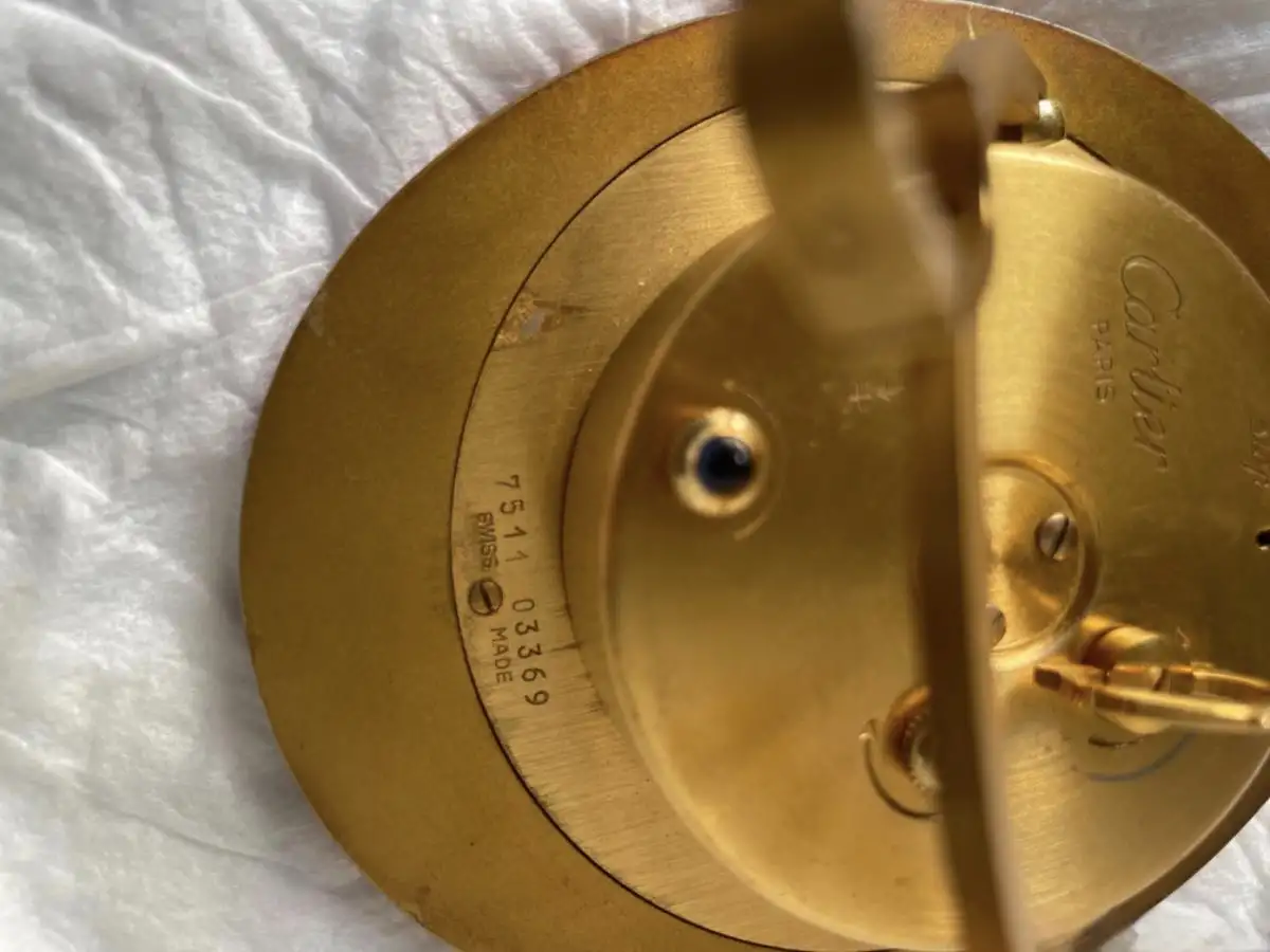 Винтаж 60-х Настольные часы-будильник Cartier, фотография 4