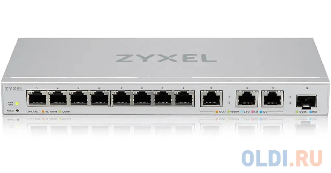 Коммутатор zyxel xgs1250-12-zz0101f 8g 1sfp+ управляемый, фотография 1