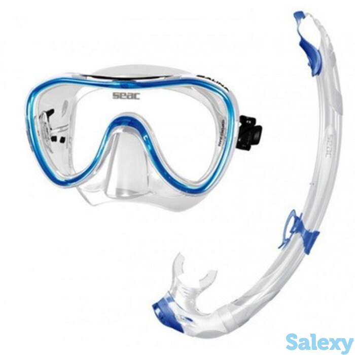 Набор seacsub duo salina siltra (прозрачный силикон) синий, фотография 1