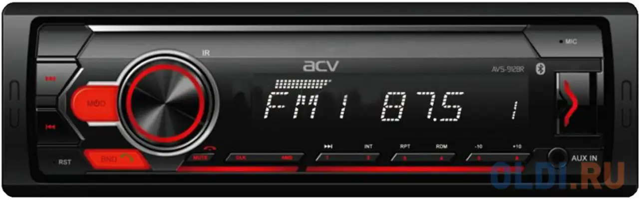 Автомагнитола acv avs-912br 1din 4x50вт, фотография 1