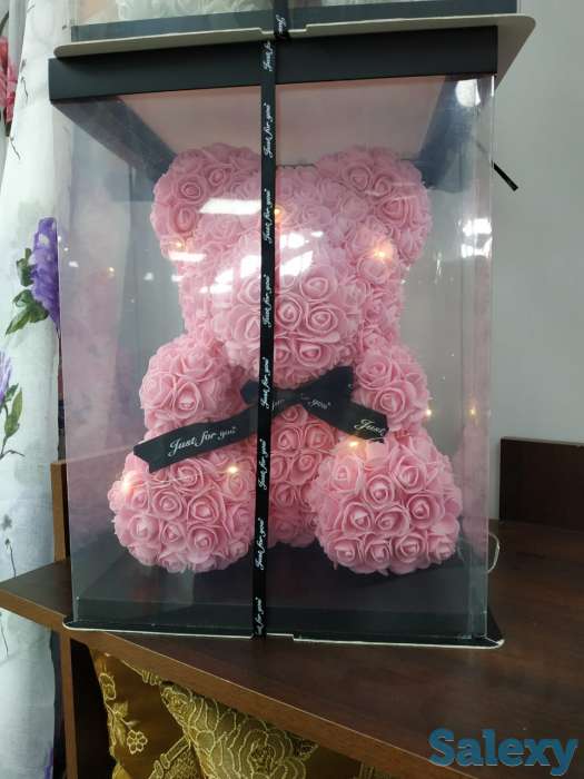 Мишки из роз Тедди Алматы 40см, фотография 3