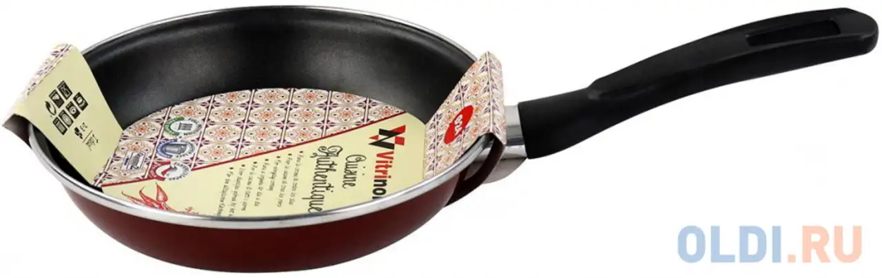 Сковорода vitrinor authentique burgundy 24, фотография 1