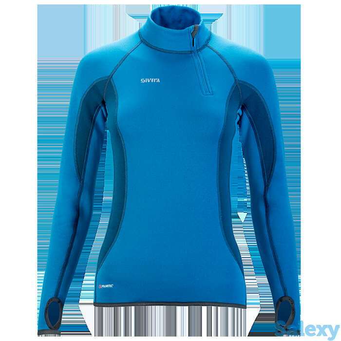 Термобелье майка сивера сноуи вп(ж) с воротником и полуперчаткой женская сапфир/лагуна, фотография 1
