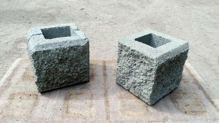 Сплитерный блок ”рваная половинка” серая, фотография 1