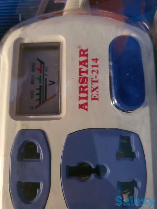 Переноска, удлинитель 3 Метра, 8 розеток под любой стандарт, фотография 1