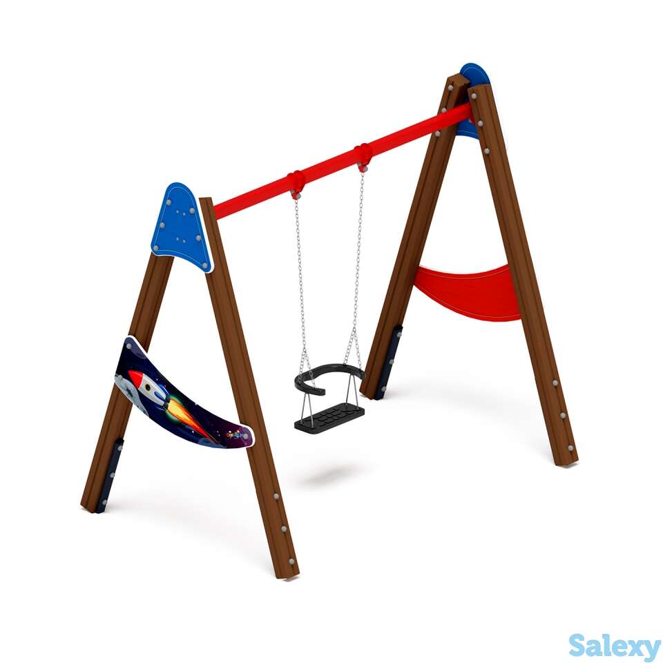 Качели уличные д1 космопорт ио 11.д.01.02-п, фотография 1