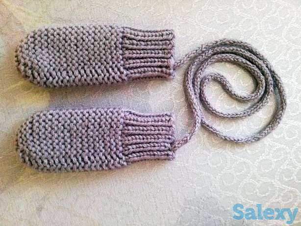 Вязаные варежки-царапки для новорождённых, фотография 1