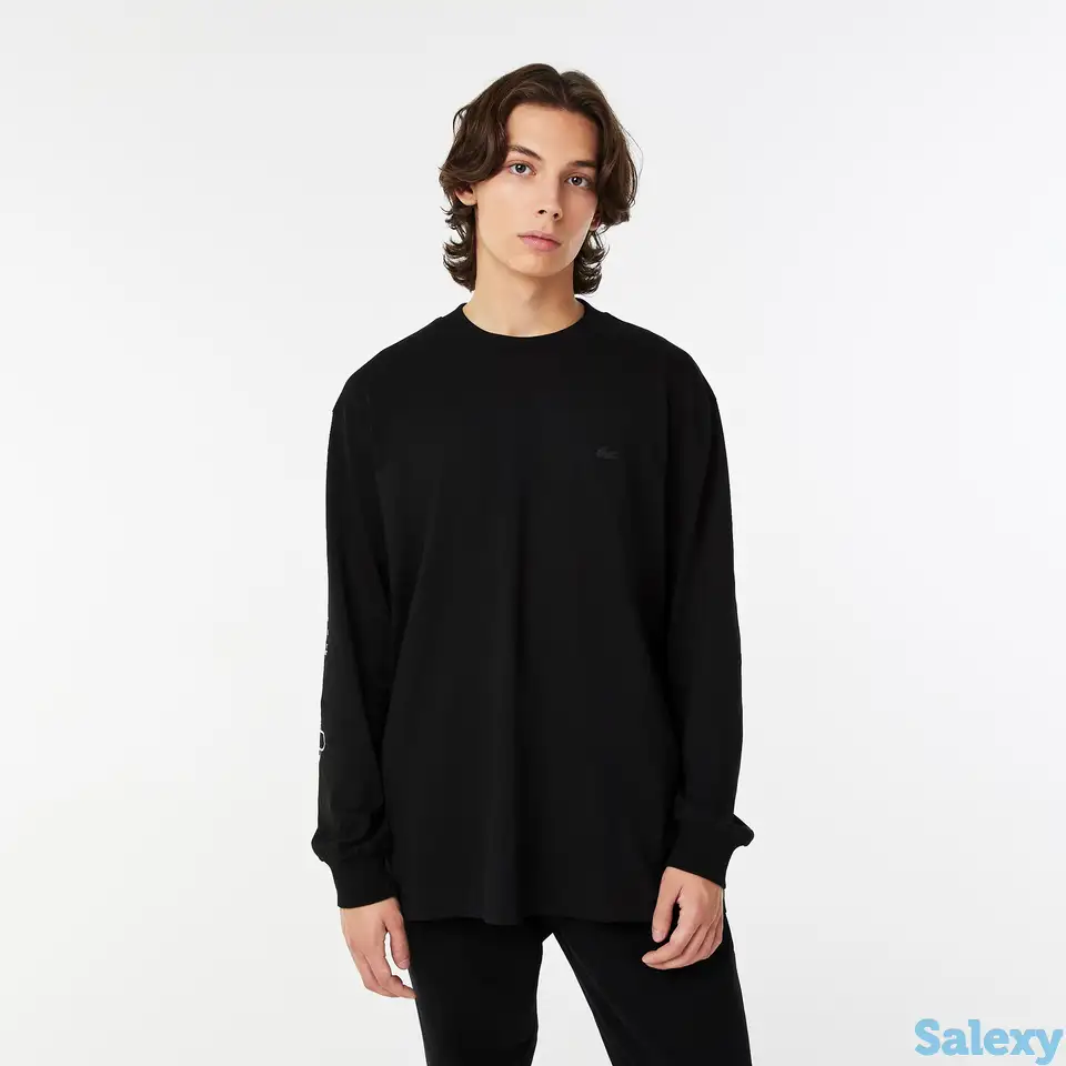 Мужская футболка lacoste regular fit с длинным рукавом, фотография 1