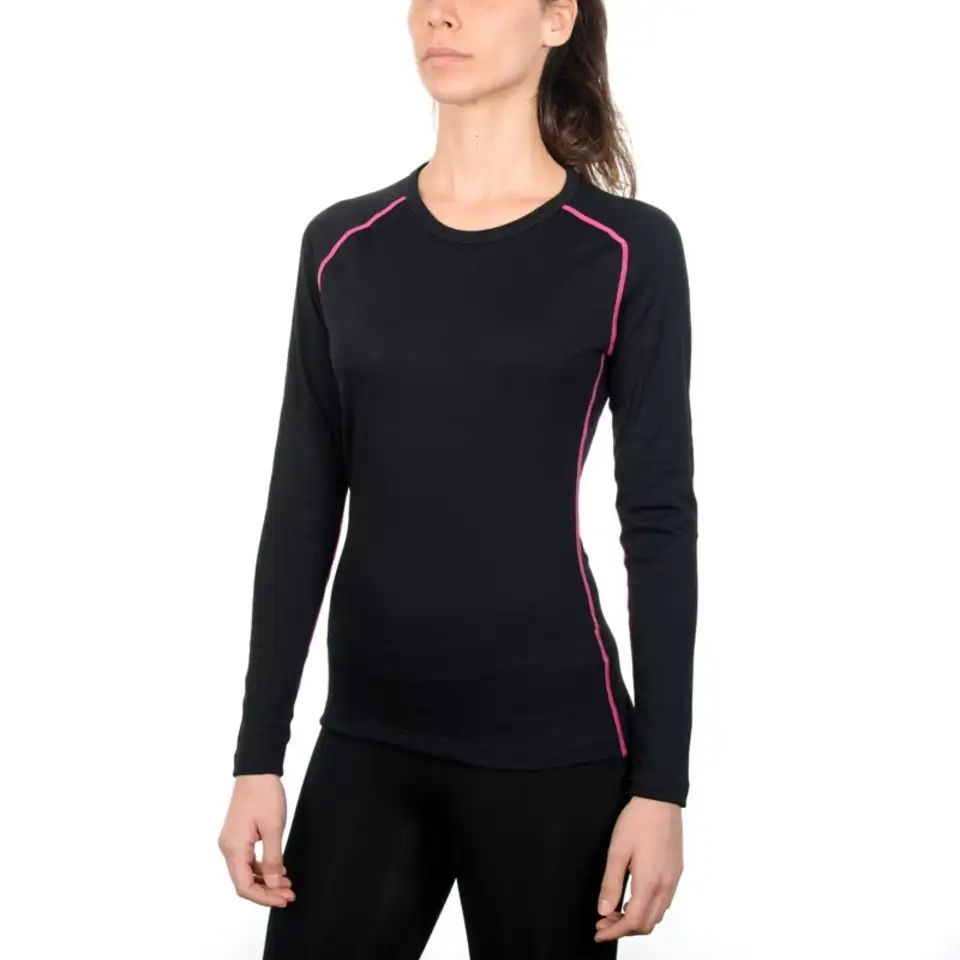 Термокофта mico woman dualtech heavy weight nero magenta, фотография 20