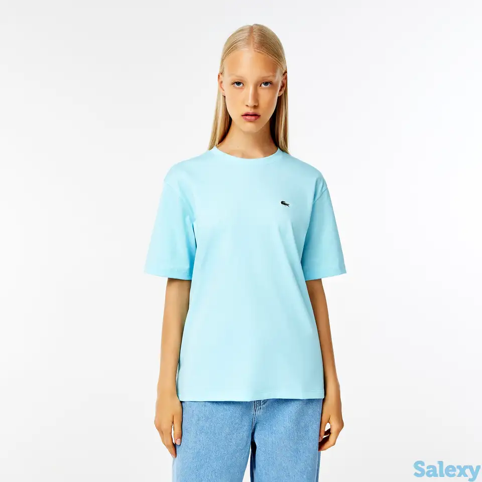 Женская футболка lacoste из хлопка премиум качества, фотография 1