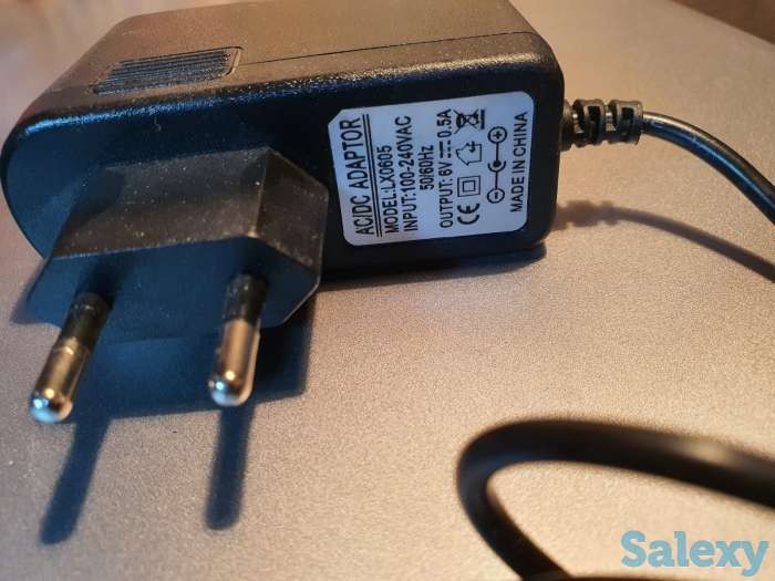 Зарядка блок питания, адаптер 6V-0.5A, фотография 1