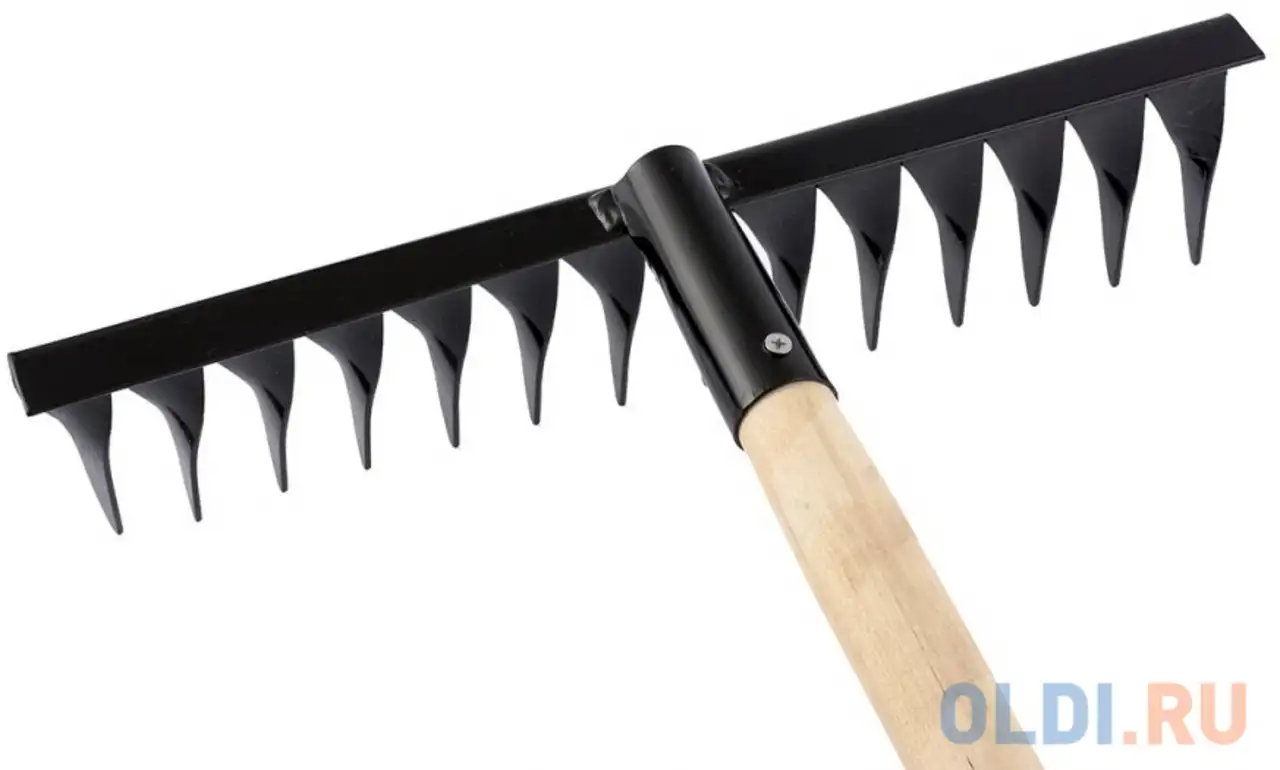 Грабли 14-зубые,350мм,с черенком,витые россия// сибртех, фотография 1