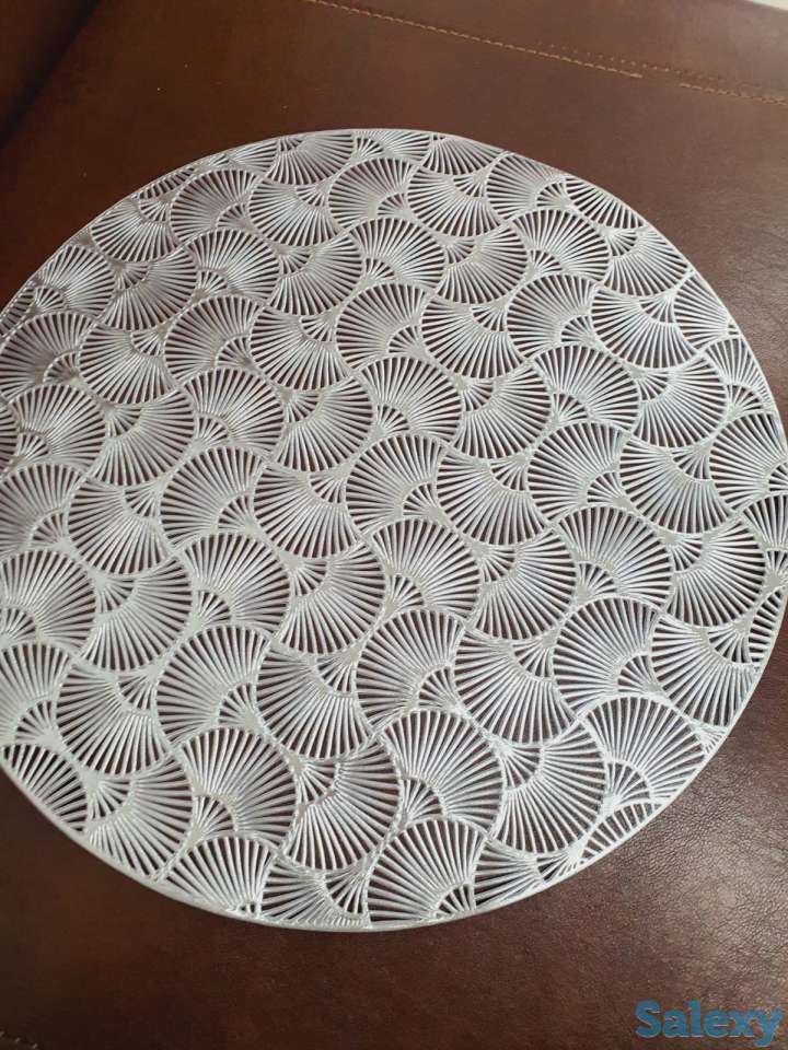 Подтарельники под золото и серебро, качественный материал, ракушки, фотография 1