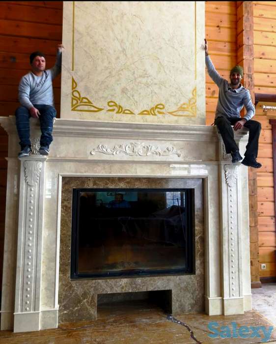 Мрамор Гранит Травертин Оникс - Изделия , Камины , Барельеф, фотография 1