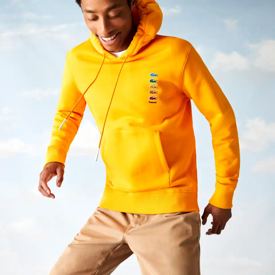 Хлопковая флисовая толстовка lacoste x polaroid unisex, фотография 1