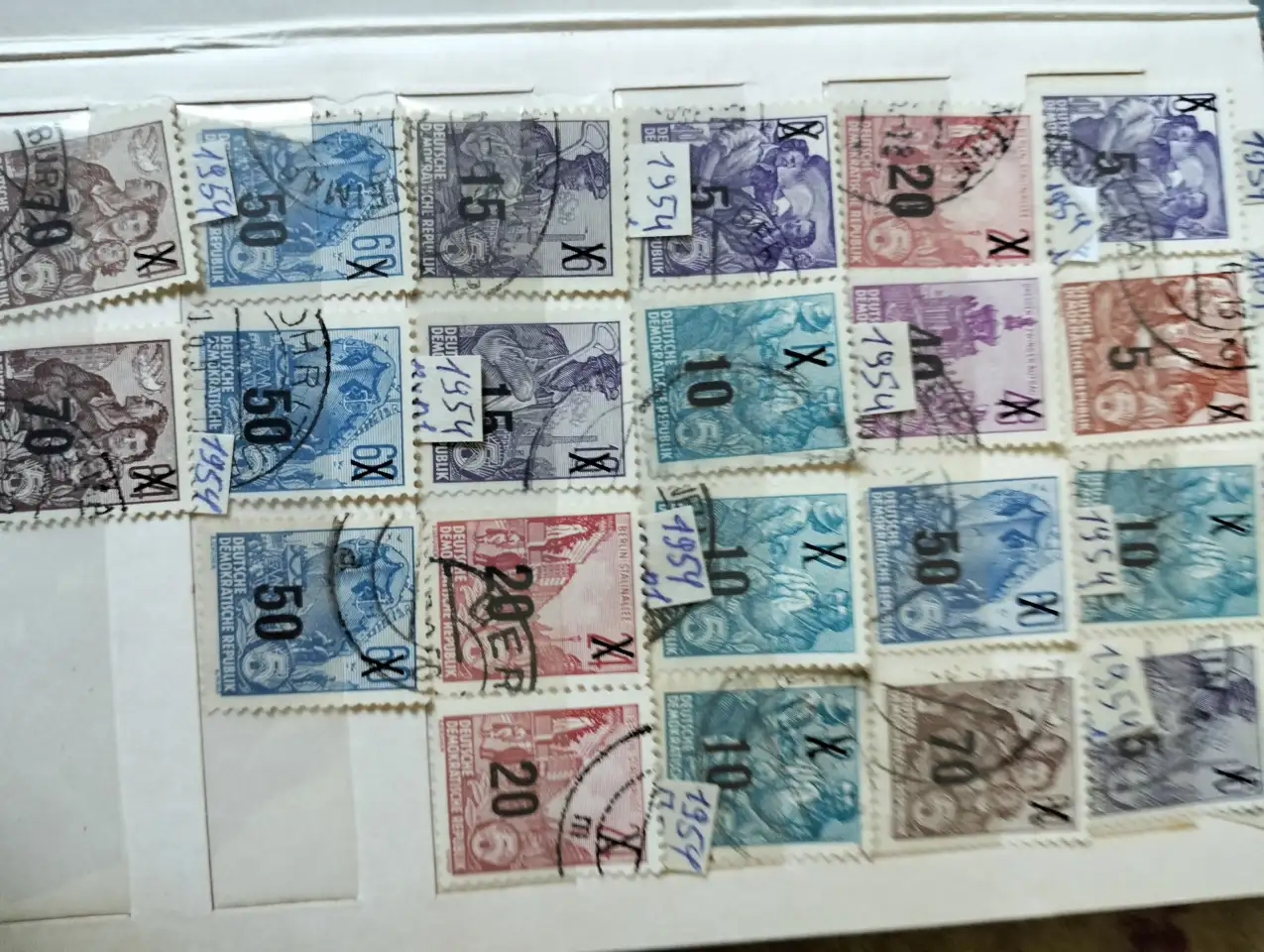 Продаю письменные марки ГДР 1953г.-1954г., фотография 1