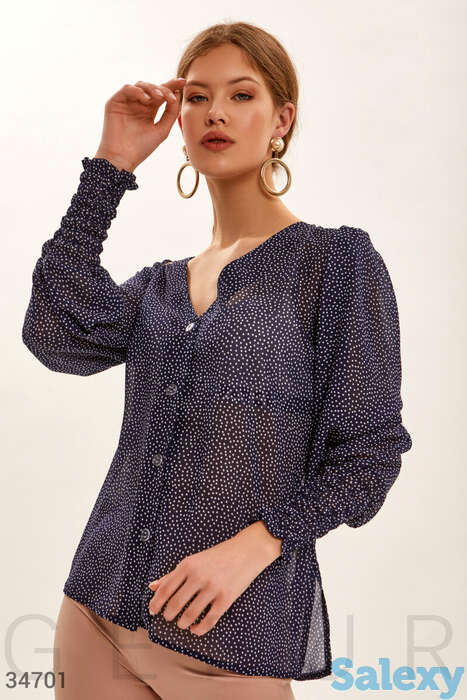 Блуза в утонченный горошек, фотография 1