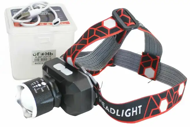 Фонарь налобный аккумуляторный 725, фотография 1