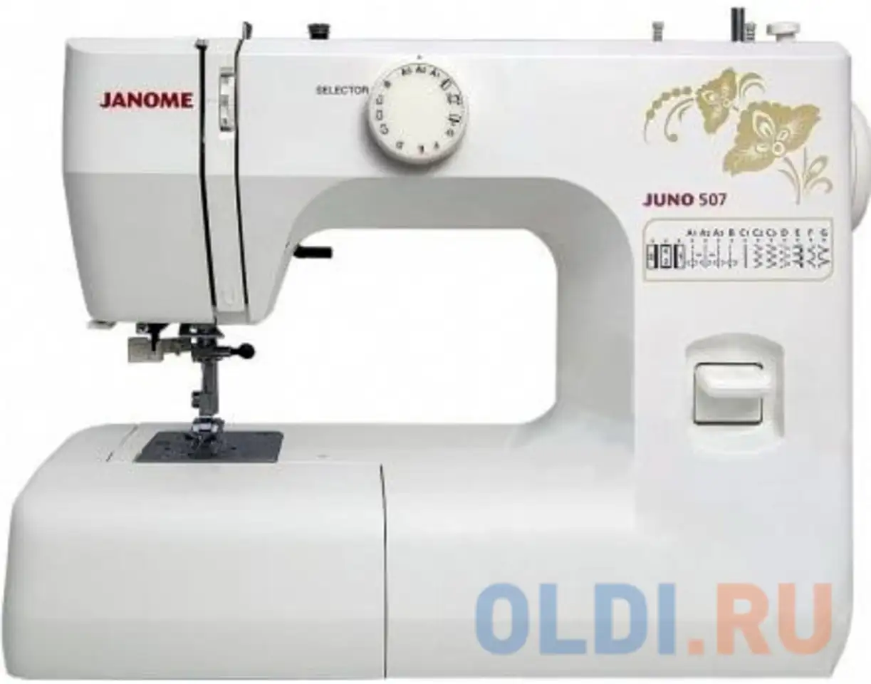 Швейная машина janome juno 507 белый/цветы, фотография 1