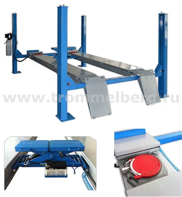 Подъемник 4 стоечный со стендом развал схождения, фотография 1