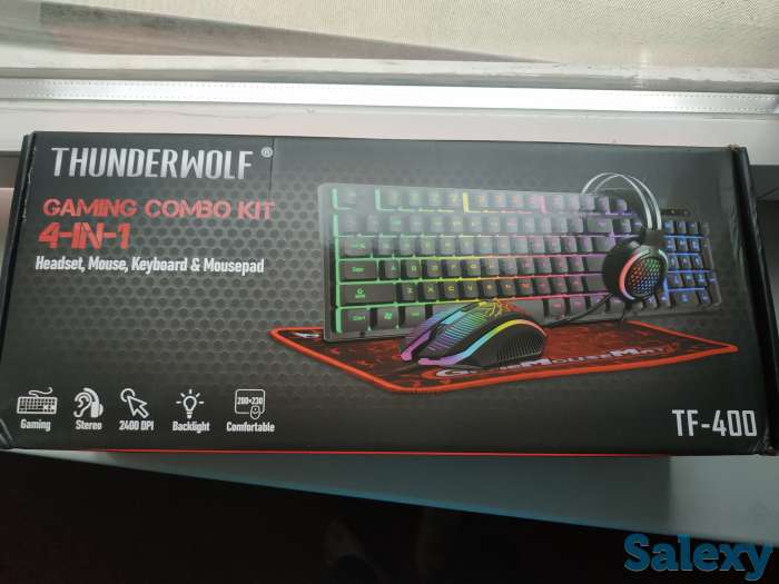 Игровой набор(клавиатура, мышь, наушник + коврик), фотография 2