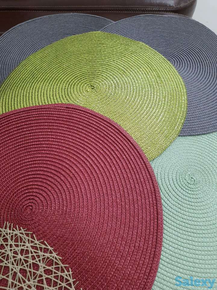 Подтарельники разных цветов, качественный материал, круглые, фотография 3