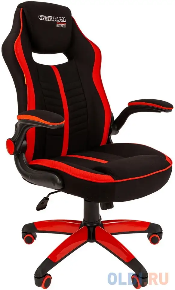 Кресло chairman   game 19 россия ткань черн./красн. н.п. (7069658), фотография 1