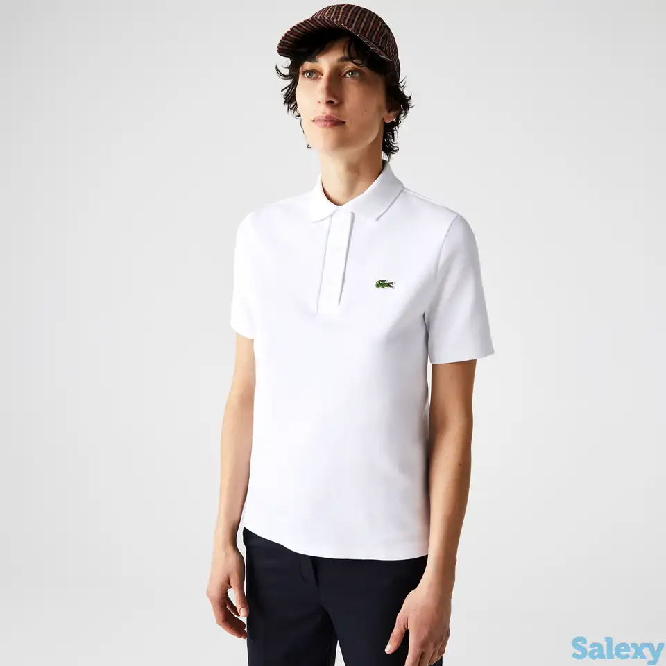 Женская рубашка-поло lacoste regular fit из органического хлопка, фотография 1