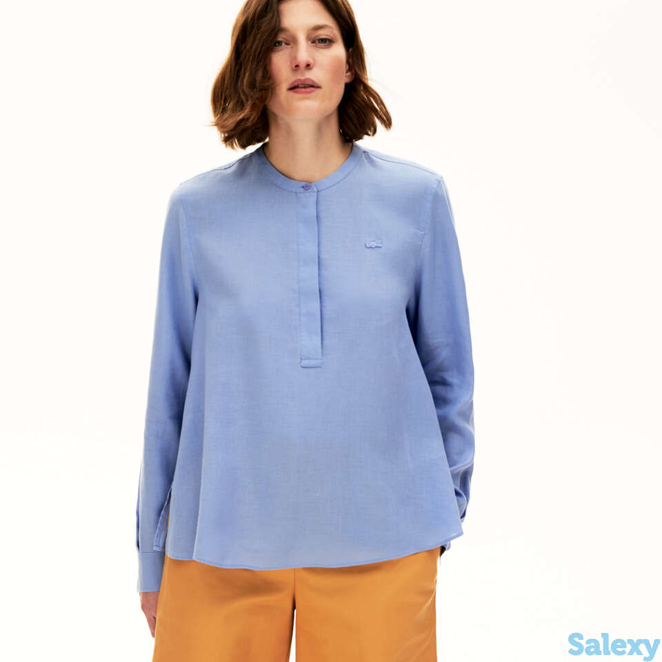 Льняная женская рубашка lacoste, фотография 1