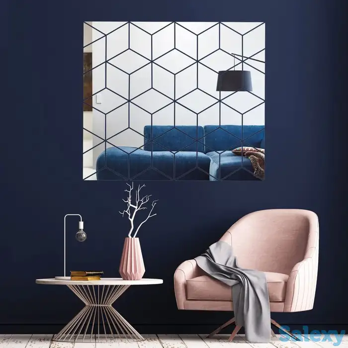 Акрил зеркало ромб украшение декор, фотография 3