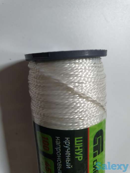 Крученый капроновый шнур 1.5мм, 100м катушка, 45кгс СИБРТЕХ Россия, фотография 2