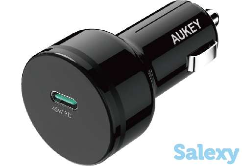Автомобильное зарядное устройство aukey pd 2.0 type-c 45w cc-y13. черный, фотография 2