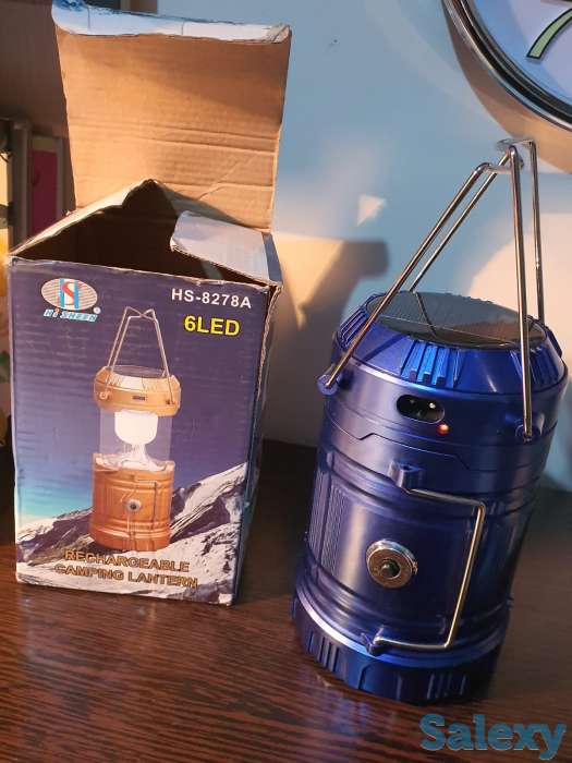 Фонарь-лампа для кемпинга на солнечной батарее с USB-разъёмом, фотография 3