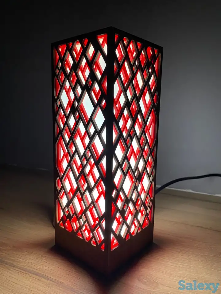 Красный Интерьерный светильник - ночник, фотография 9