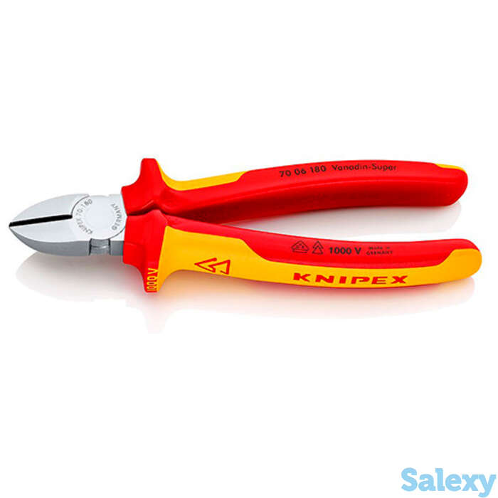 Бокорезы диэлектрические 1000v 180 мм knipex kn-7006180, фотография 1