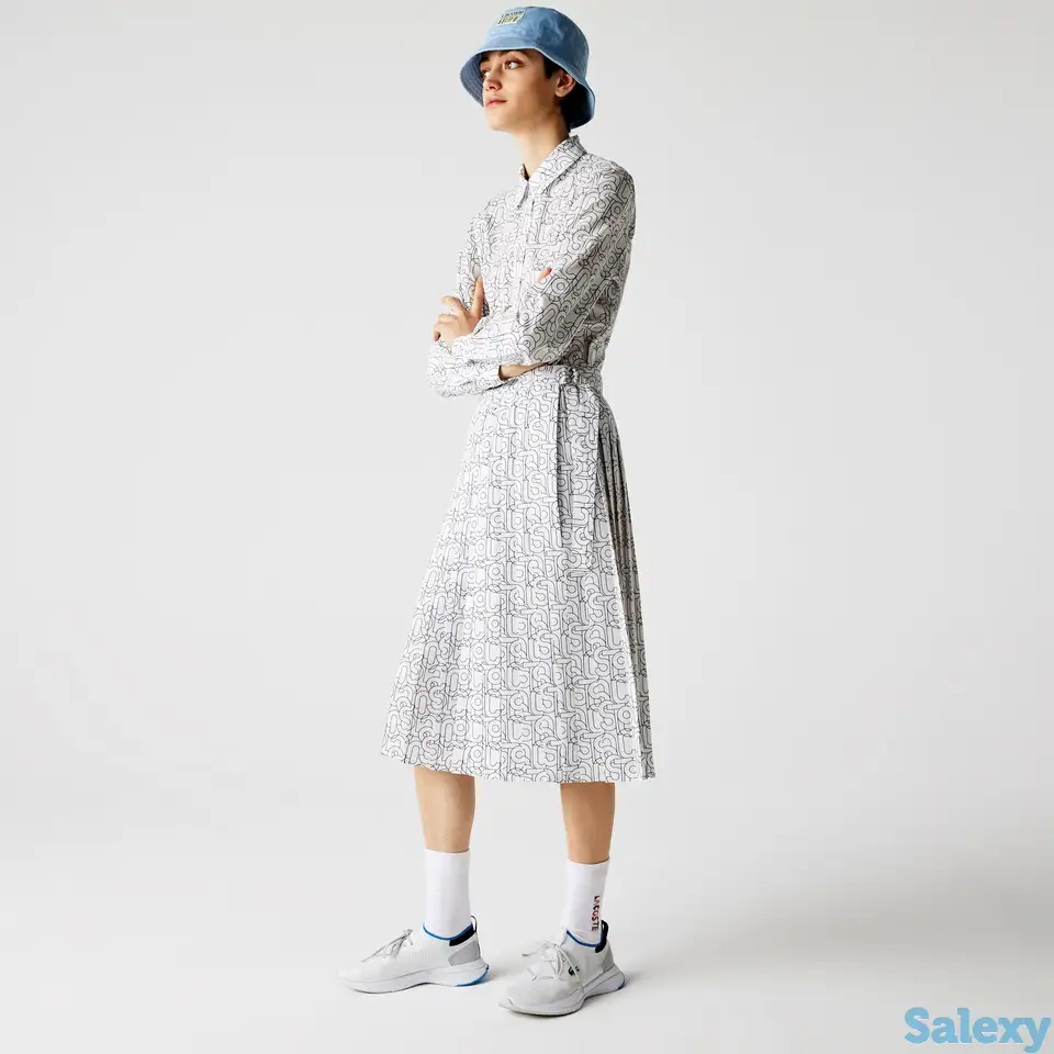 Женская плиссированная юбка lacoste средней длины, фотография 1