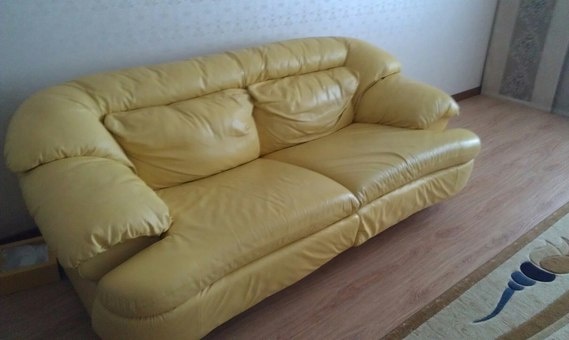 срочно продам кожаный диван, фотография 1