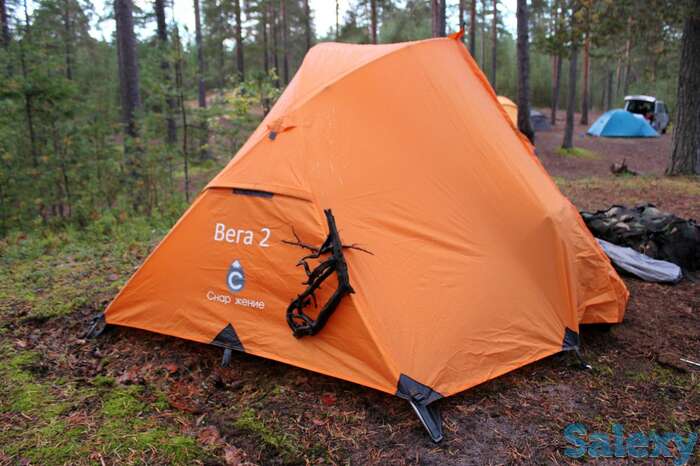 Палатка снаряжение вега 2 (i) оранжевая (уценка, истёк срок хранения, гарантия 14 дней), фотография 1