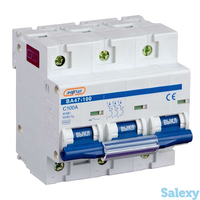 Автоматический выключатель NC100H (ВА 47-100) 3P 80A Энергия, 4 шт, фотография 1