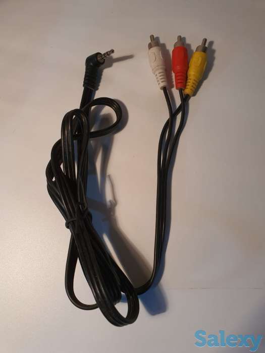 Шнур кабель Аукс AUX -три тюльпана, 3  RCA. 1 метр, фотография 1