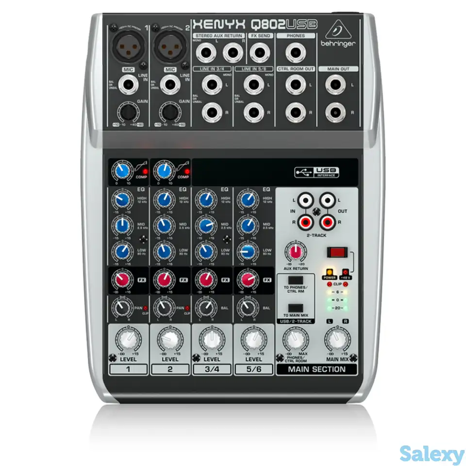 Микшерный пульт behringer xenyx q802usb, фотография 1