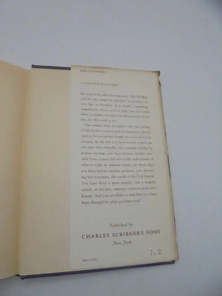 1-е печ. издание 1952 «Старик и море» Э. ХЕМИНГУЭЙ eng, фотография 3
